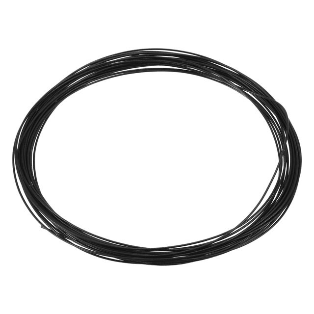 Unique Bargains 32.8 Feet Picture Hanging Wire, Coated Cable 304 Stainless Steel Rope Black 0.06' Dia.