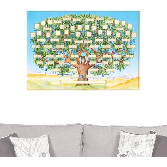 HUGFEGWE Family Tree Chart to Fill in, Fill in Family Tree Diagram Fillable Ancestry Chart Family Tree Chart Genealogy, for Children to Know Their Family CJ25311-10530