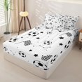thumbnail image 2 of Homewish Cartoon Football Kid Zipper Twin Comforter Sets with Fitted Sheet and 2 Pillowcases, Checkered Flag Zipper Bedding Set, Reversible, 4pcs, 2 of 6