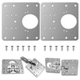 thumbnail image 3 of 2/4/10Pcs Cabinet Hinge Repair-Plate Kit Hinges Repair Cupboard Door-Hinge Mounting Fixing Plates With Screws Furniture Hardware, 3 of 8