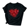 thumbnail image 7 of mihongmao Valentine Short Sleeve Tops for Women Short-sleeved Crew-neck Pullover Casual Valentine's Day Black 3X, 7 of 7