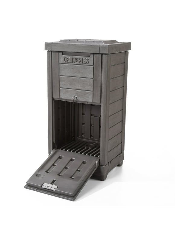 Step2 Lakewood Package Delivery and Parcel Drop Box for Home, Brown