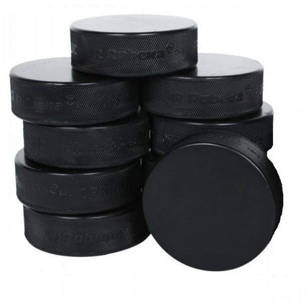 A&R Official Size & Weight Game / Practice Ice Hockey Pucks, Black 10