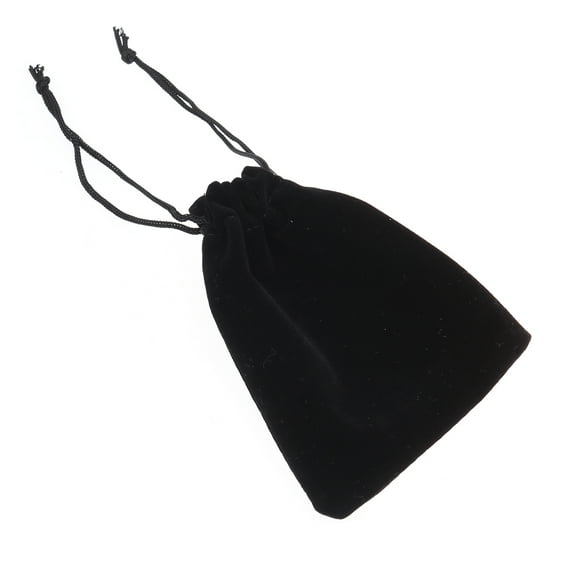 Raindrops  10 Pcs Jewelry Storage Cloth Pouch Velvet Bag Drawstring Travel Black