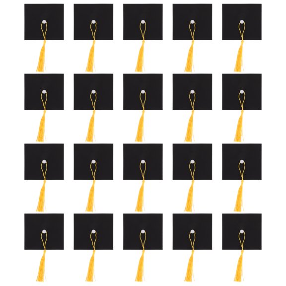 unbranded 20 Pcs Graduation Candy Decorative Hat 9.00X9.00X8.00CM Black