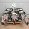 thumbnail image 3 of Pioneer Flower Floral Print Pattern Square Tablecloth,Waterproof Square Table Cover,Wipeable Spillproof Washable Table Cover for Home Kitchen Party Decor 52"x52"(132x132cm), 3 of 6