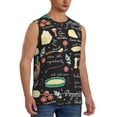 thumbnail image 2 of Haiem Men's Vegetable Quiche Print Tank Tops Summer Sleeveless Cut Off Workout T-Shirts Fitness Vest Athletic Undershirts-Large, 2 of 8