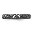 thumbnail image 5 of Auriga Fine Jewelry 925 Sterling Silver Black-plated Celtic Knot Ring for Women Size- 7, 5 of 6