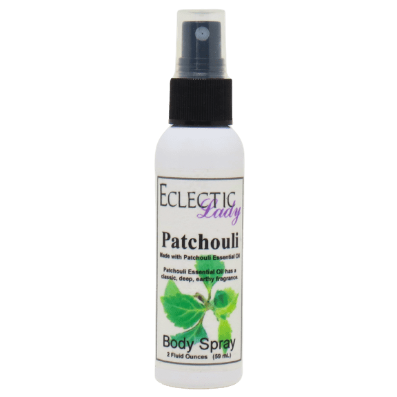 Patchouli Body Spray, Eclectic Lady, Hydrating Mist, Unisex, 2 oz