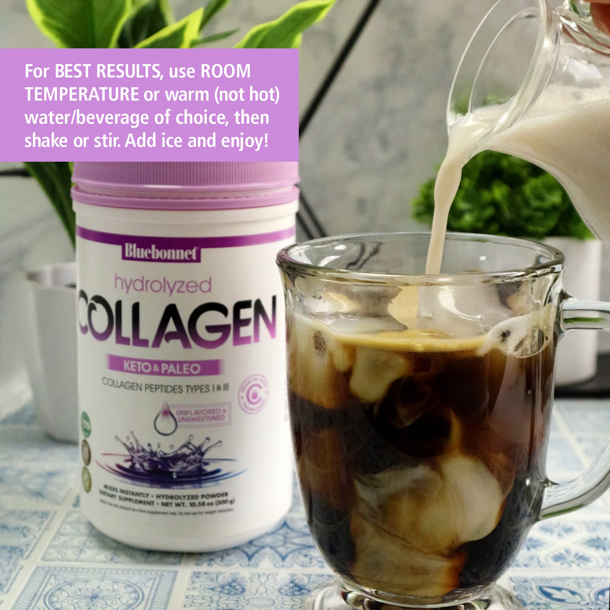Bluebonnet Nutrition Collagen Powder for Hair, Skin, & Nails* - 25 Servings, Unflavored