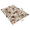 thumbnail image 4 of Pug and Footprint Blanket,Comfortable Soft Flannel Throw Blanket,All Season,Warm Lightweight Blankets for Sofa Bed Couch Living Room Chair,40"x50"(100x130cm), 4 of 4