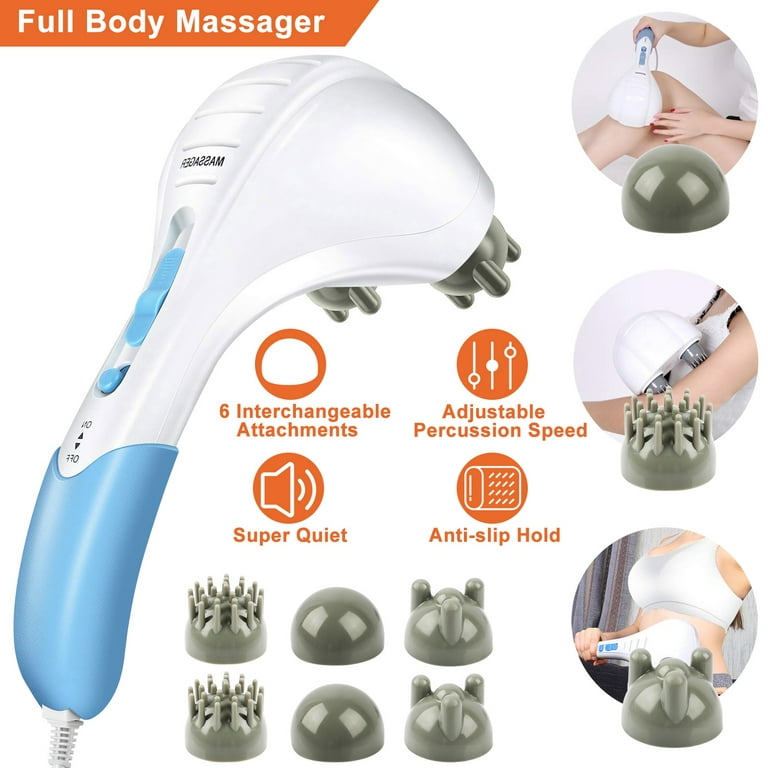 iMountek Electric Massager Handheld Full Body Percussion Massager Double  Head Vibrating Body Relax 