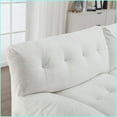 thumbnail image 3 of Modern 2-Seat Cloud Sofa – Teddy Velvet Fabric for Living Room/Apartment | White | Polyester | Cushion Back, 3 of 21