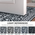 thumbnail image 4 of GLATTICE Entryway Rugs 3x5 ft Washable Area Rug Super Soft Rug Non Slip Rubber Backed Entry Rug for Kitchen Bedroom Office Living Room, Charcoal Black White, 4 of 7