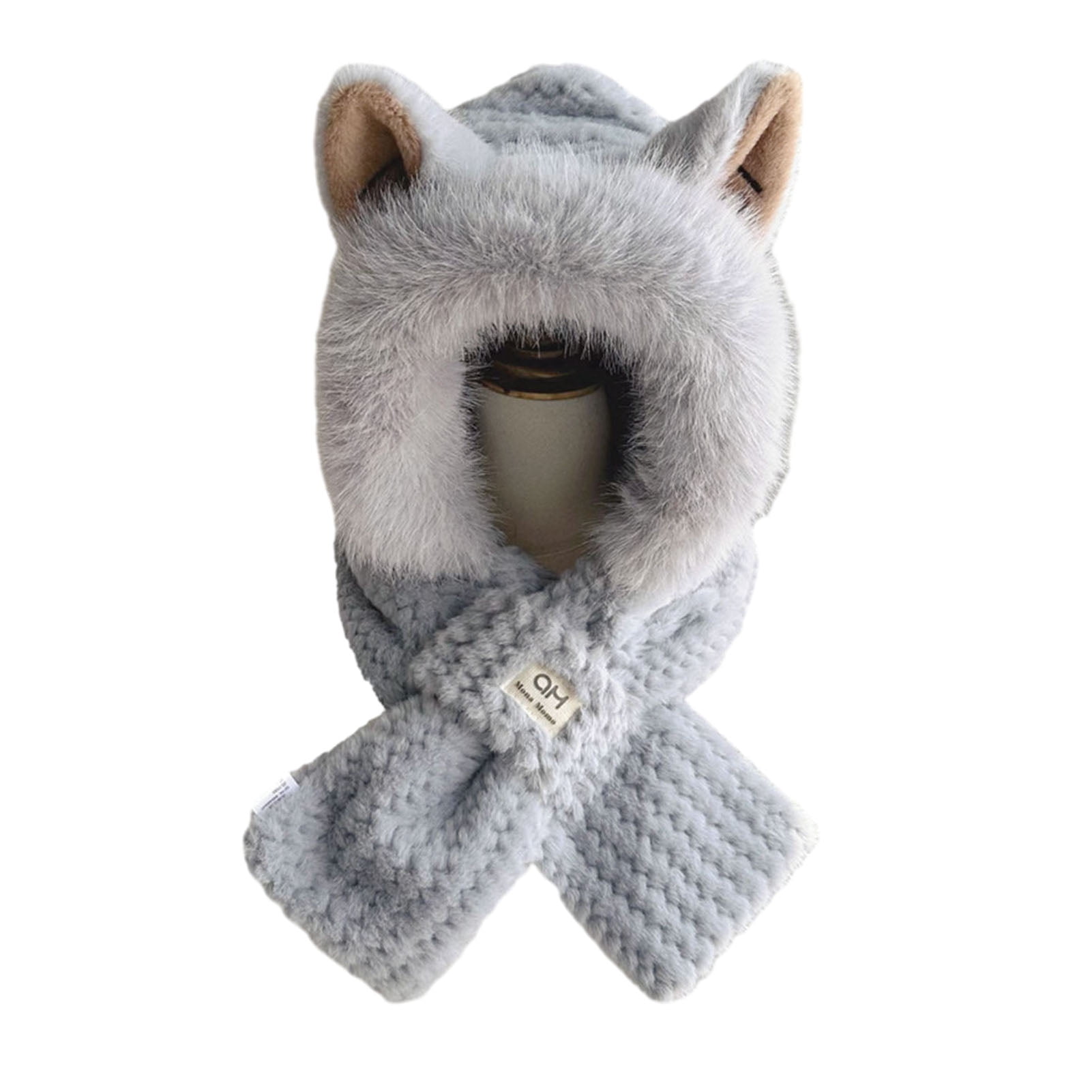 帽子 PERVERZE Knit Cap and Scarf / Gray PERM HAIR KNIT CAP (GRAY) – Office Kiko
