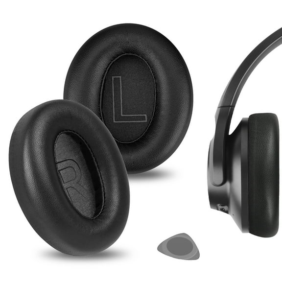 Geekria Elite Sheepskin Replacement Ear Pads for Soundcore by Anker Life Q20, Q20 , Q20i, Life 2 Headphones (Not Fit for Life 2 Neo), Repair Parts (Black)