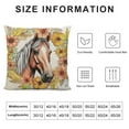 thumbnail image 5 of JEUXUS  Just A Girl Who Loves Horses Throw Pillow Cover,Horse Lover Gifts,Horse Rider Gifts for Girls Watercolor Floral Horse Decorative Cushion Cover for Sofa Couch Bed, 5 of 5