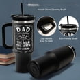 thumbnail image 5 of Engraved 40 oz Tumbler With Handle Straw Lid - Christmas Gifts For Dad & Valentines Day Gifts for Husband, Him - Fathers Day, Birthday Gifts for Father, Dad, Grandpa, Papa from Daughter, Son, 5 of 6