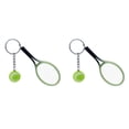 thumbnail image 3 of HOMEMAXS 2pcs Mini Tennis Racket Keychain Key Ring Charm Tennis Ball Key Chain Car Bag Pendant Keyring Gift ( Color), 3 of 8