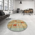 thumbnail image 3 of Ahgly Company Indoor Rectangle Abstract Ginger Brown Green Abstract Area Rugs, 3' x 5', 3 of 6