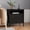 Black, variant on ZOSQUARE Nightstand, Mid Century Modern Night Stand with 2 Drawers and Open Shelf, Black Bedside End Table for Bedroom