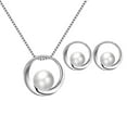 thumbnail image 2 of SPRING PARK Women Necklace Set Faux Pearl Jewelry Earrings Wedding Round Fashion Bridal Pendant, 2 of 8
