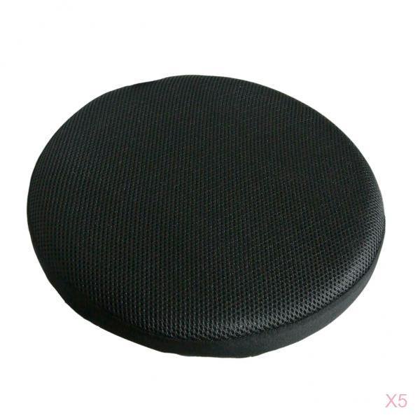 5pcs Cubiertas de Taburete de Bar Funda de Asiento de Silla Redonda Protector de Manga Negro 40cm Sunnimix Cubierta de taburete de bar redondo negro