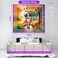 thumbnail image 5 of Hello Fall Miniature American Shepherd Football Welcome Autumn with Leaves Pumpkins Tapestry MAS Dog Lover Gifts Wall Hanging Backdrop Home Decor - 00012, 5 of 5