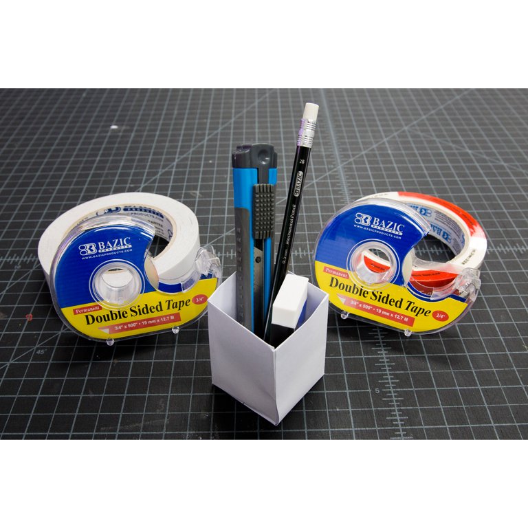 BAZIC Double Sided Permanent Tape 3/4 X 500 w/ Dispenser