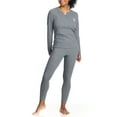 thumbnail image 4 of U.S. Polo Assn. Women's Ribbed Henley Long Underwear Thermal Set, 2-Piece Set, Sizes S-3X, 4 of 10