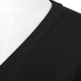 thumbnail image 5 of Urban CoCo Women's 3/4 Sleeve V-Neck Cropped Cardigan (Black, XL), 5 of 6