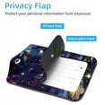 thumbnail image 3 of PhooArto 2 Pack Leather Luggage Tag with Stainless Steel Loop, Space Galaxy Earth Universe Baggage Handbag Travel Suitcase Tags with Name ID Card Perfect to Quickly Spot Luggage Suitcase, 3 of 6