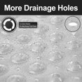 thumbnail image 3 of Tripumer PVC Square Non-Slip Shower Mat Bath Tub Mats 21x 21 inch with  Drain Hole  for Shower Stall Floors  Clear, 3 of 7