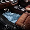 thumbnail image 5 of Daiia Ocean on Striped Printed Car Floor Mats Set of 4, Durable Non Slip Auto Floor Carpet, Car Interior Carpets Proof Foot Pads Anti-Slip Cushion Automoetive Accessories, 5 of 6