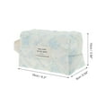 thumbnail image 2 of Unique Bargains 1 Pc Rose Floral Makeup Bag for Travel Vacation Blue Polyester, 2 of 5