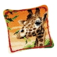 thumbnail image 1 of Rongfmy DIY Rug Crochet Yarn s Latch Hook Embroidery Carpet Set (Giraffe ,17x17", 1 of 8