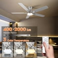 thumbnail image 3 of Ventilador de techo YUHAO de 132 cm, níquel cepillado, LED, control remoto, 6 velocidades, 3 of 9