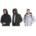 thumbnail image 2 of Chaquetas térmicas para hombre y mujer, chaquetas cálidas de invierno con USB, a prueba de viento, yeacher BXL negro, 2 of 7