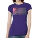 thumbnail image 1 of Camiseta de manga corta de la bandera de la bandera de la galaxia de las mujeres - Púrpura - 2x-grande Design Shirts Camiseta de manga corta, 1 of 1
