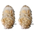 thumbnail image 2 of US 1-2 Pcs Women Long Curly Body Wavy Heat Resistant Blonde Highlights Full Hair, 2 of 8