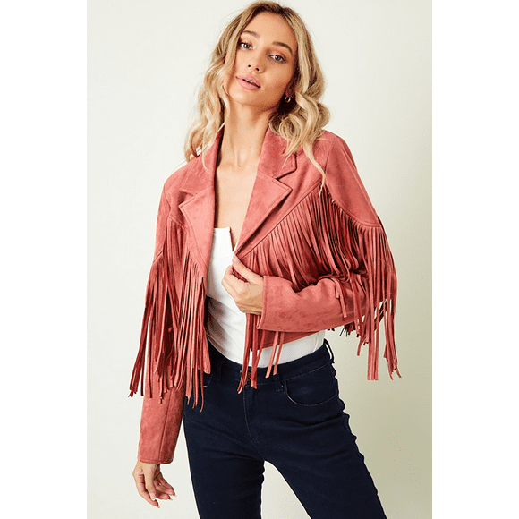 saints and hearts fringe jacket
