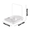 thumbnail image 3 of Qocolhg Pot Lid Holder, Lid and Spoon Rest Holder for Kitchen Counter, Foldable Pan Lid Organizer Stand with Nonslip Pads, Multifunctional Utensils Pan Pot Cover Lid Rack Shelf For Stove Top, White, 3 of 6