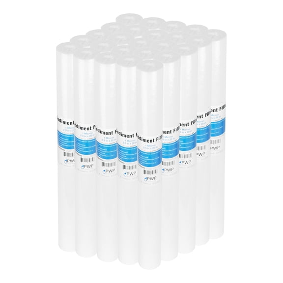 Sediment Melt Blown Water Filter 2.5x20" Standard 1 Micron 25 Pack
