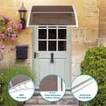 thumbnail image 4 of WoofPaw Polycarbonate Door Window Awning, All Weather Rain Snow UV Protection Front Entry Canopy with Heavy Duty ABS Bracket for Residential & Commercial Exterior Use Brown Board  White Bracket 40x32, 4 of 9