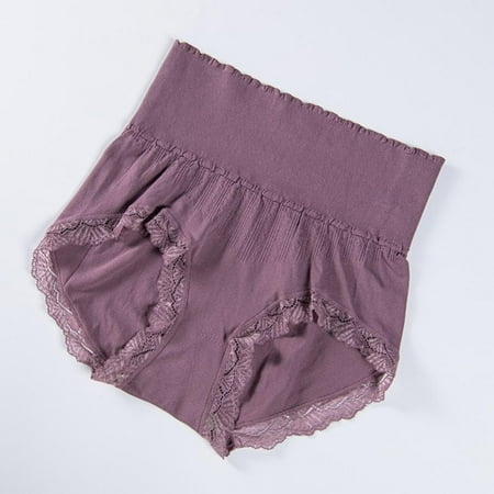 

Lace Trim Panties Women Briefs High Waist Briefs Full Coverage Panties Tummy Control Panties Stretchy Underpants Postpartum Nursing Panties