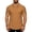 Orange, variant on Men's Knit Ribbed Short Sleeve Collared Polo Shirt, Casual Open V-Neck Top, Breathable Slim Fit Knitwear for Smart Casual Style and Everyday Wear Rose Gold M