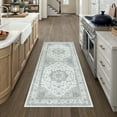 thumbnail image 7 of WIPONKEN 2x6 Runner Rugs for Living Room Bedroom Dining Room Office Farmhouse, Machine Washable Non Slip Vintage Persia Rug Gray, 7 of 7