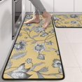thumbnail image 2 of Kitchen Rugs Sets Of 2,Pioneer Flower Floral Print Pattern Anti Fatigue Kitchen Mat Rugs Non Slip Washable,Decorative Kitchen Floor Mats for Kitchen,Sink,Laundry,17"x47"+17"x47", 2 of 5