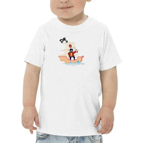 Pirate In Ship Sailing T-Shirt Toddler -Image by Shutterstock, 3 Toddler