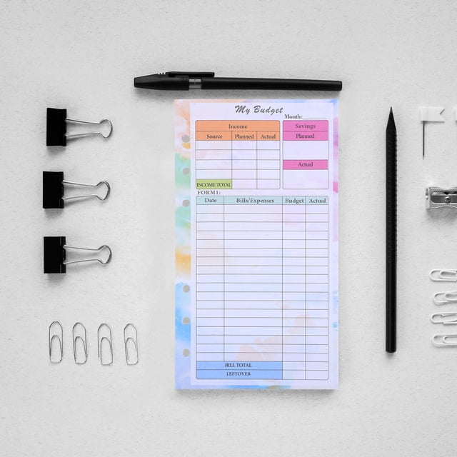 unbranded Recargas Para Agenda De Presupuesto Con Hojas Coloridas Para Organizador De 6 Anillos En Oficina